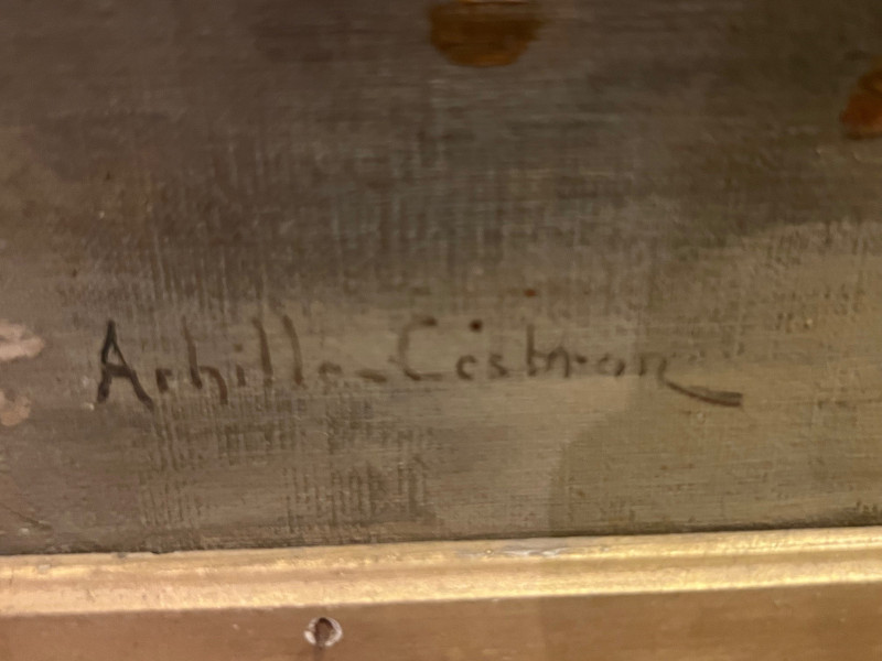 Bouquet de pensées dans un vase bleu